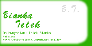 bianka telek business card